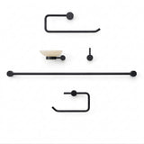 KIT ACCESORIOS 5 PCS ESENCIAL DELUXE BLACK MATTE
