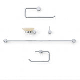 KIT ACCESORIOS 5 PCS ESENCIAL DELUXE CHROME BRI