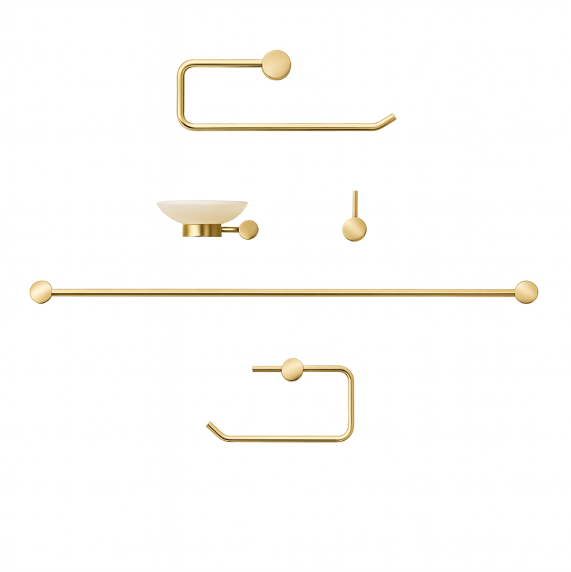 KIT ACCESORIOS 5 PCS ESENCIAL DELUXE GOLD BRI
