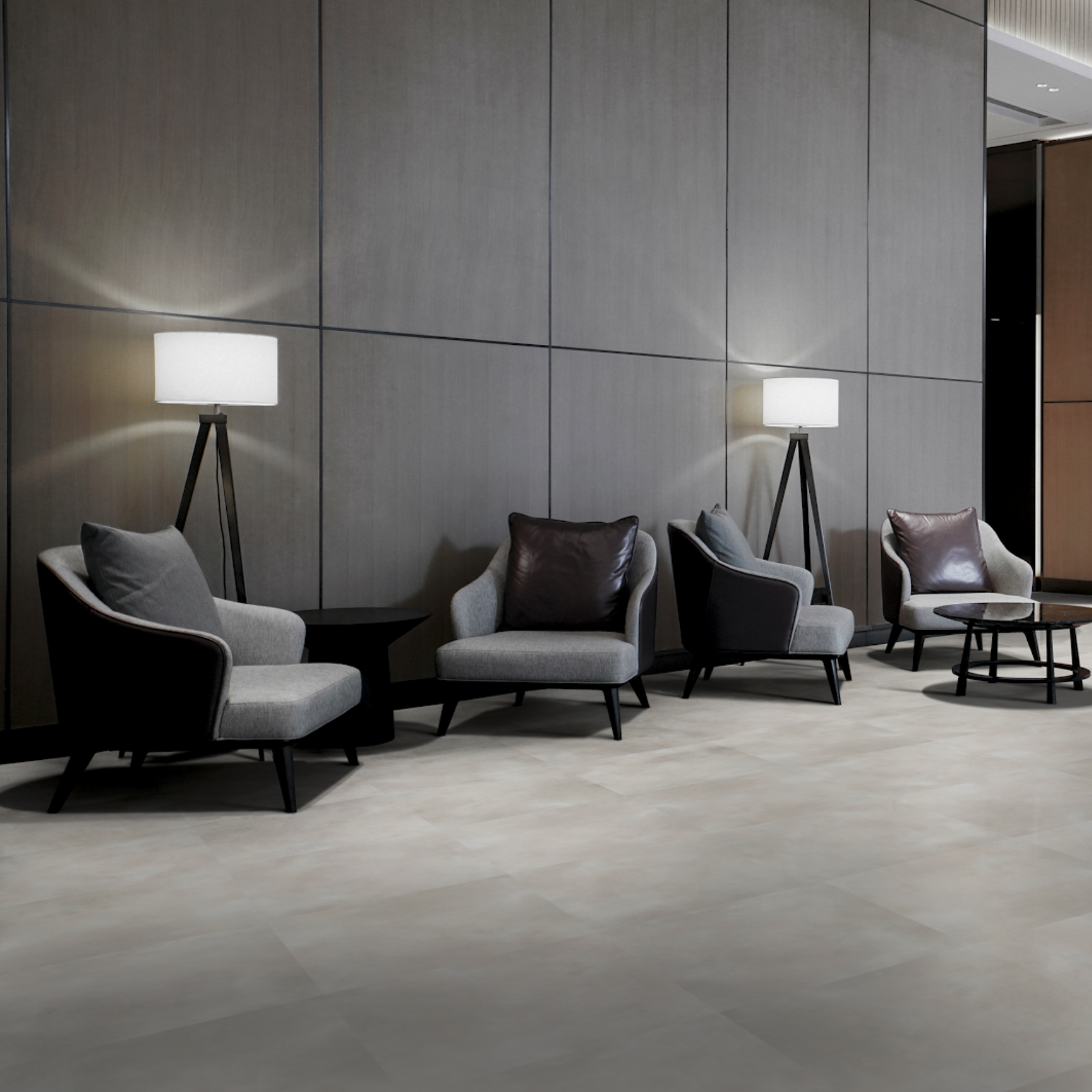 Piso Vinílico 45,7X45,7 Concreto Europeo 2mm