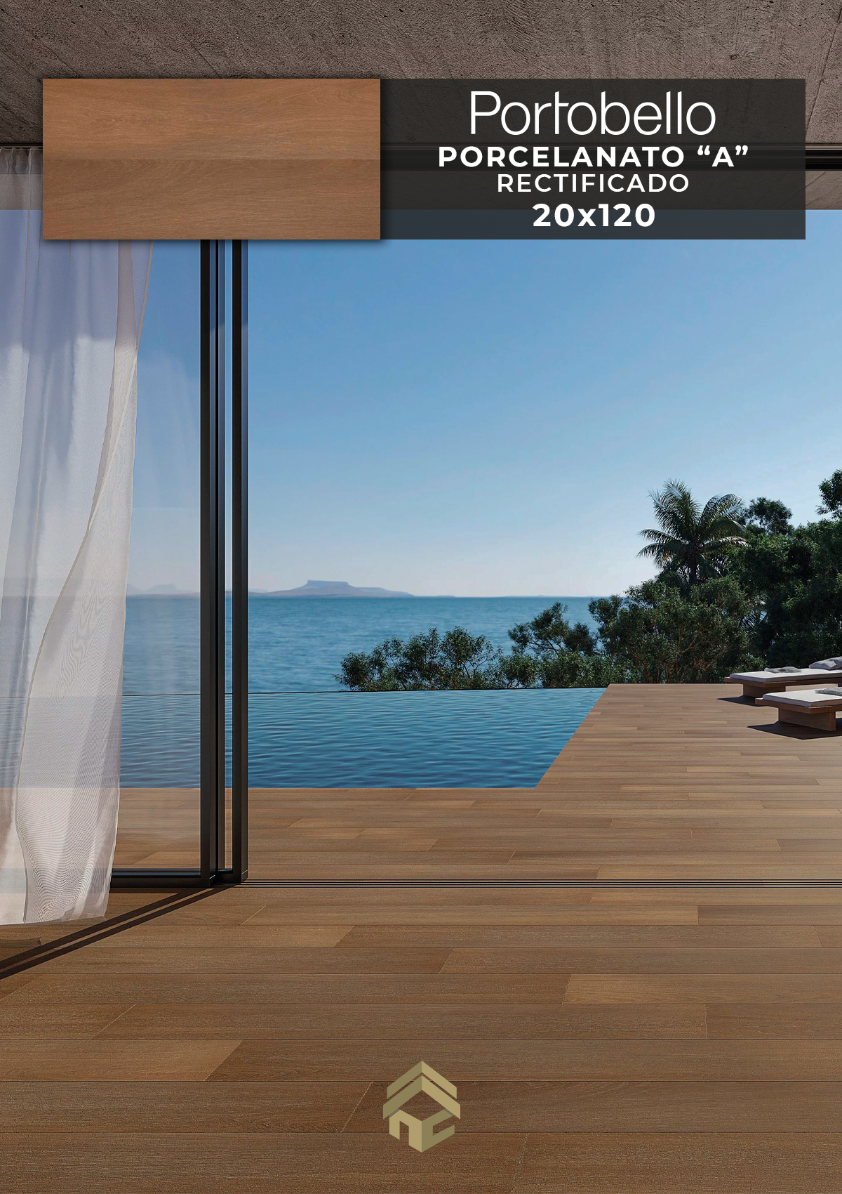 Porcelanato Amaderado "A" 20X120 Tramontana Natural Retificado
