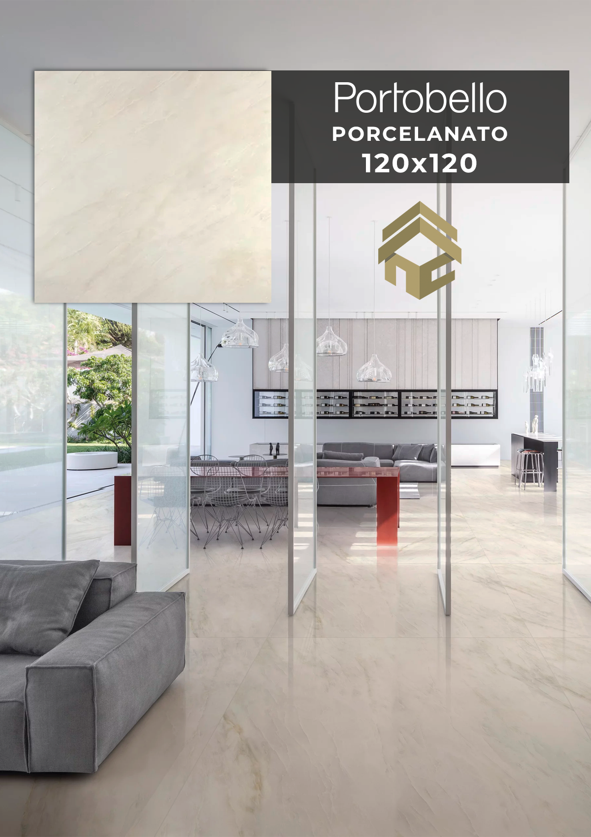 Porcelanato Pulido "A" 120X120 Onyx Unique Rectificado