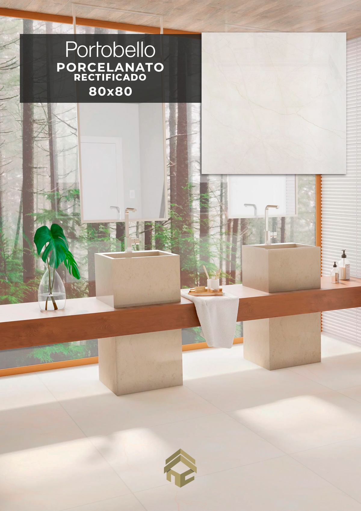 Porcelanato Pulido "A" 80X80 Spezia Bianco Rectificado
