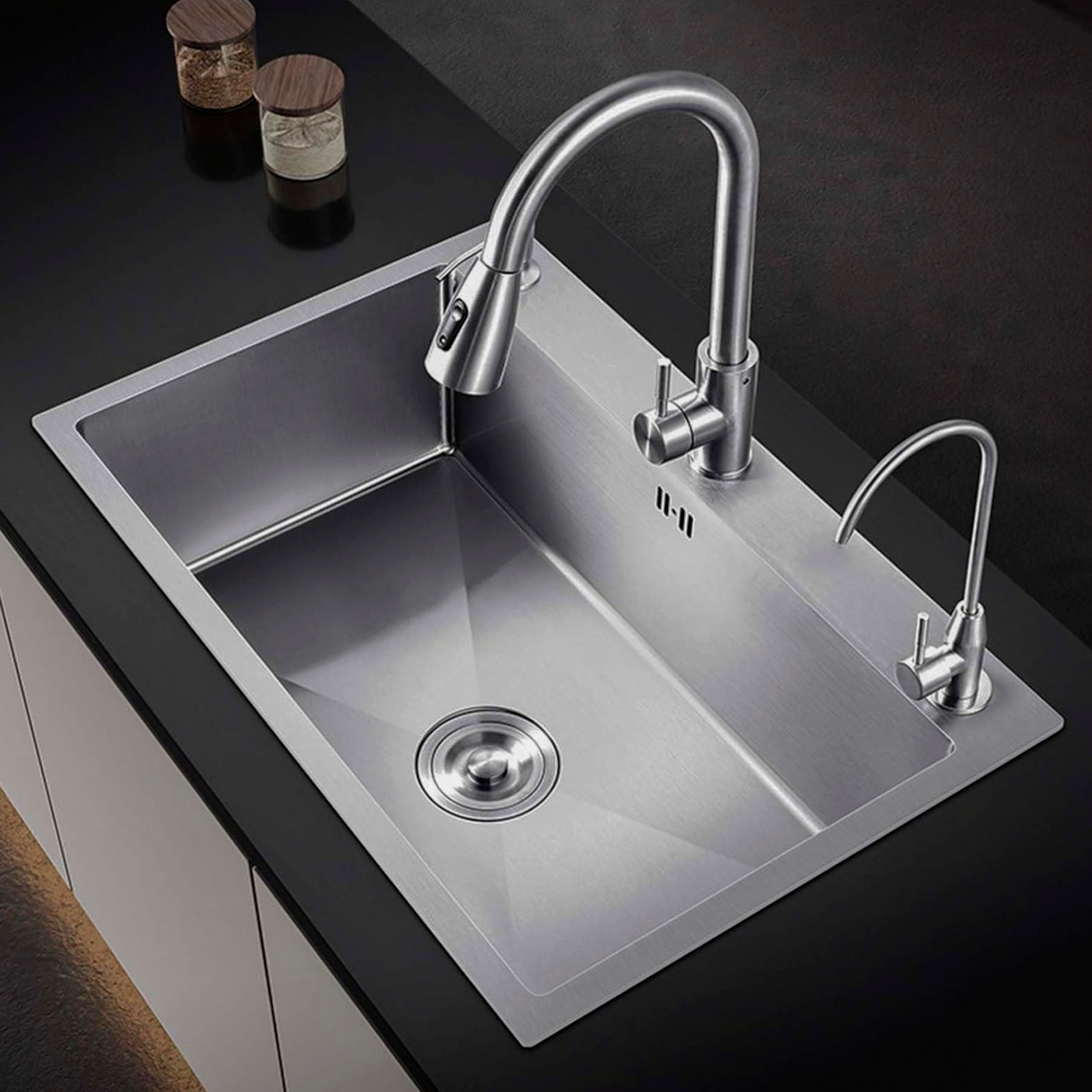 Bacha Michels de Embutir Inoxidable 52x42x20cm Verenna Silver Cuadrada